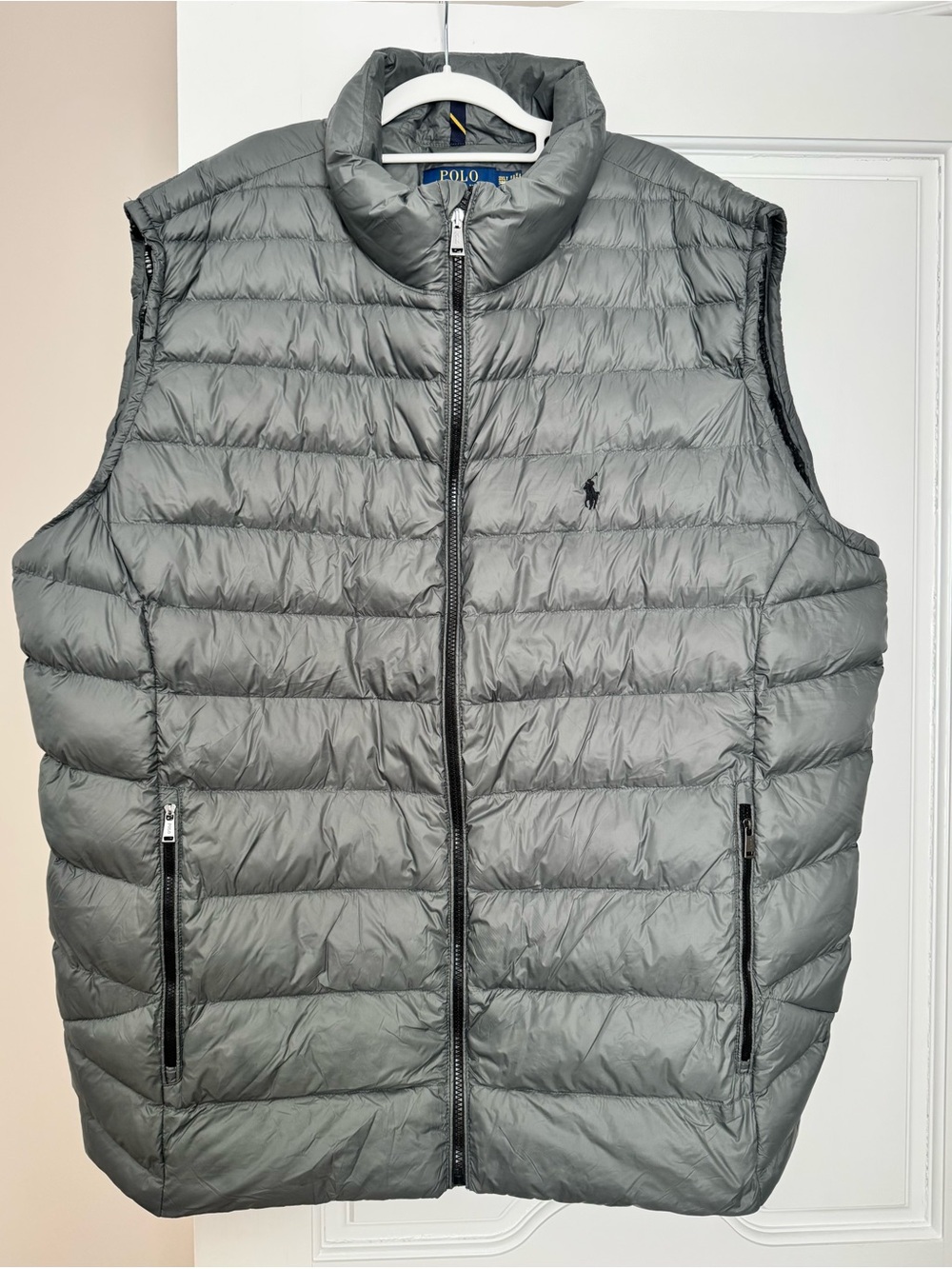 Polo Ralph Lauren Men's Poly Fill Full Zip Packable Vest Puffer Gray 3XLT